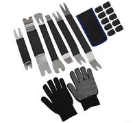 Kit d'outils de démontage de voiture 18 pièces pour un retrait efficace des garnitures, panneaux de portières et tableaux de bord, design ergonomique pour plus de confort