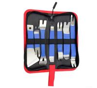 Kit d'outils de démontage d'intérieur de voiture 7 pièces pour installation de garniture audio et décoration compatible avec les véhicules, outils en acier bleu