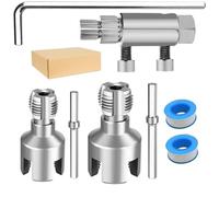 Kit d'outils de filetage de tuyau 1/2" et 3/4" interne externe 8 pièces | Ce kit double fonction permet de couper les filetages internes et externes sans changer d'outils pour vous sauver.