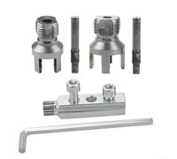 Kit d'outils de filetage pour tuyau d'eau en PVC PPR de 1/2" et 3/4", filetage interne externe avec extracteur de fil cassé, 3 pièces en acier