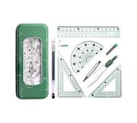 Kit d'outils de géométrie ABS comprenant des compas, des règles et des rapporteurs pour des dessins techniques précis et des devoirs à la maison, kits de mesure polyvalents