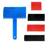 Kit d'outils de grain de bois de 5 pièces, outil de peinture à motif de bois, pinceau à rouleau de structure murale pour la décoration murale à faire soi-même