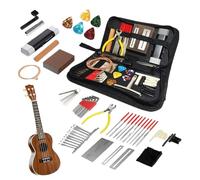 Kit d'outils de guitare électrique, 72 outils de configuration et de réparation complets avec sac de transport - String Instrument Care avec cordes Picks Bridge Pins, accessoires pour guitare