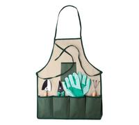 Kit d'outils de jardin 5 pièces avec tablier de jardin, gants, râteau et pelle pour le jardinage complet