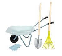 Kit d'outils de jardinage avec brouette bleu TU