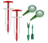 Kit d'outils de jardinage avec distributeur de semis manuel, plantoir manuel et élargisseur pour planter des fleurs, des fruits et des arbres dans les jardins, plateaux ou pots (A)