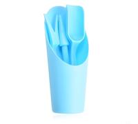 Kit d'outils de jardinage en plastique avec quatre pièces pour transplanter des plantes grasses et une utilisation en serre (bleu)
