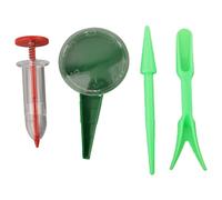 Kit d'outils de jardinage pour semis de semis de semis, ensemble distributeur portatif en plastique pour plantation et transplantation précises, semeurs rouges et disques avec boîtes de rangement