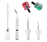 Kit d'outils de - Kit de tournevis multifonction pour machine - Brosse de nettoyage - Pince à épiler - Accessoire de dépoussiérage - Équipement d'entretien durable - Organisateur compact