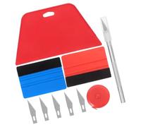 Kit D'outils de Lissage pour Papier Peint Autocollant, Multi-usage | Raclette, Grattoir, Cutter et Mètre Ruban Inclus, Bords Résistants aux Rayures, pour Surfaces Auto et Murs
