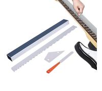 Kit d'outils de luthier de 40,6 cm pour nivellement de frettes, ponçage, lime, frettes, bascule crantée à bord droit pour guitare basse