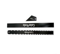 Kit d'outils de luthier de guitare, manche en acier inoxydable cranté droit pour bord, règle de nivellement de frette, jeu de règles pour fretboard, jauge d'action des cordes et entretien de