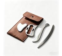 Kit d'outils de massage des fascias, en acier inoxydable 304, 4 en 1, grattoir Gua Sha pour relaxation musculaire et rééducation sportive, physiothérapie pour tout le corps, pour le visage, le cou, le