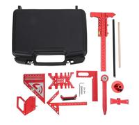 Kit d'outils de Mesure du Bois Ensemble d'outils de Disposition du Bois en Alliage d'aluminium Durable de qualité supérieure avec boîte de Rangement pour Les projets de Sculpture