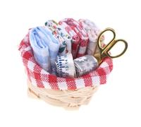Kit d'outils de miniatures pour accessoires de simulation de fil de | Ensemble de tricot pour poupée, accessoires d'artisanat réalistes pour la famille, les amis