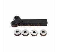 Kit d'outils de moletage à double roue, 7 pièces, 0.5mm 1mm 1.5mm 2mm, jeu de moletage à pas linéaire de roue, ensemble d'outils de moletage de roue de coupe de tour en acier 0.5mm 0.6mm 1.8mm