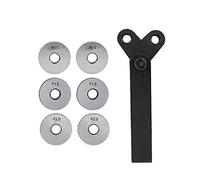 Kit d'outils de moletage à double roue, pas 0.5mm 1mm 2mm, coupe-tour, ensemble for le travail des métaux 7 pièces