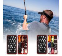 Kit D'outils De Pêche En Forme De Queue En T, Appâts Artificiels Souples En Silicone, Accessoires Avec Boîte, 150 Pièces