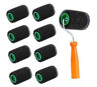 Kit d'outils de peinture pratique et efficace avec rouleaux robustes et cadre pour surfaces murales et plafonds. Pinceau à texture