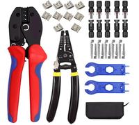 Kit d'outils de Pince a Sertir Solaires Pour Panneau Solaire 2,5/4,0/6,0 mm²,5 paires de connecteurs de panneau solaire, 35PCS