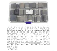 Kit d'outils de poinçonnage pour cuir 55 pièces avec acier rapide traité thermiquement pour une action de coupe forte, convient pour l'artisanat du cuir, du carton et du film plastique (D)