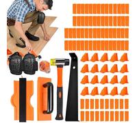 Kit d'outils de pose de stratifiés avec marteau | Kit d'installation de plancher en bois pour la préparation du sous-sol, plancher, pose, projet de bricolage