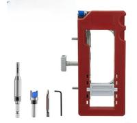 Kit d'outils de positionnement des trous de charnière de porte pour un alignement fiable lors de l'installation de charnières à bout sur l'entrée des portes (C)