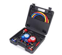 Kit d'outils de refroidissement de climatisation - Manomètre de réfrigérant - Outil de réparation pour climatiseurs de véhicules - Manomètre de pression de fluide frigorigène - Convient pour les