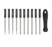 Kit d'outils de réglage de carburateur 12 pièces pour tronçonneuse débroussailleuse souffleuse - Splined Hex D Shape Small Engine Tune Up Set avec étui