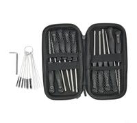 Kit d'outils de réglage de carburateur avec 12 pièces tournevis et outils de nettoyage pour tronçonneuse moteur 2 temps Compatible avec Craftsman,