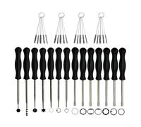 Kit d'outils de réglage de carburateur pour moteurs à 2 temps, 18 pièces pour tronçonneuse, débroussailleuse, tondeuse à gazon avec 4 brosses de nettoyage