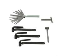 Kit d'outils de réglage de soupape de moteur de moto avec clés de 8/9/10 mm, jeu de clés de type T et jauge d'épaisseur 0,02-1 mm pour le réglage du dégagement de soupape sur motos et scooters