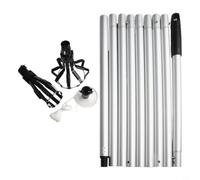 Kit d'outils de remplacement d'ampoule pour plafonds hauts - Comprend un poteau d'extension en aluminium, une ventouse et des cages à huit doigts - Accessoire ménager essentiel pour changer les