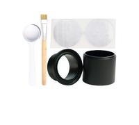 Kit d'outils de remplissage de capsules métalliques réutilisables, support en aluminium compatible avec brosse, cuillère, support de remplissage de dosettes(Black)