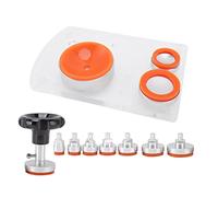 Kit d'outils de réparation de montre, ouvre-boîtier arrière à ventouse réglable, outil de réparation pour horloger avec 9 matrices en silicone non marquantes (orange)