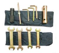 Kit d'outils de réparation de moto 9 pièces avec double clé à molette ouille, outils de mécanicien pour Honda, sac de rangement compact inclus