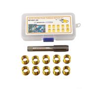 Kit d'outils de réparation de trou de filetage 11 pièces avec inserts M14 x 1,25 et taraud M16 x 1,25 pour réparation de filetage d'allumage de moteur automobile en acier inoxydable