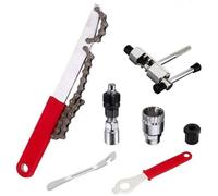Kit d'outils de Réparation de Vélo, Kit d'outils de Chaîne de Vélo avec Fouet à Chaîne, Extracteur Manivelle de VéLo, Démonte Péda