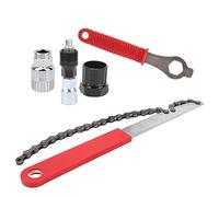 Kit d'outils de réparation de vélo, outils de maintenance de vélo professionnels en acier au carbone lourd comprenant un extracteur de chaîne de clé hexagonale, une chaîne, un décapant de support de
