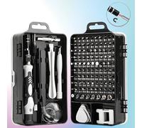 Kit d'outils de réparation magnétique 117 en 1, jeu de tournevis de précision avec 98 embouts de tournevis Torx Phillips pour IPhone, caméra, montre PC Blue A