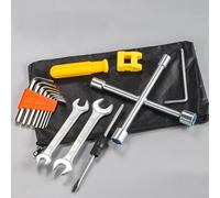 Kit d'outils de réparation portable 8 pièces pour moto et maison, ensemble d'outils à main compact multifonction avec clés et tournevis, construction en alliage d'acier durable