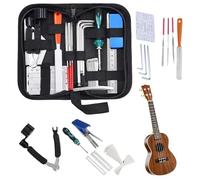 Kit d'outils de réparation pour guitare électrique - 25 pièces - Outils de réparation pour studio de studio, maison, voyage, concert