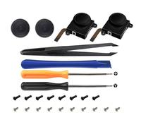 Kit d'outils de réparation pour Nintendo Switch, comprend 2 joysticks analogiques, 2 baguettes, un tournevis T6/T8, une pince à épiler, 18 vis, un pied-de-biche