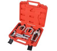 Kit d'outils de réparation pour partie avant - 5 pièces - En acier - Avec mallette de rangement robuste - 31,5 x 28,5 x 7,5 cm - Pour leviers de direction - Articulations sphériques - Barre de
