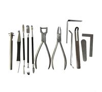 Kit d'outils de réparation professionnel pour bois - 12 pièces - Kit de réglage pour saxophone clarinette et flûte - En acier inoxydable - Avec étui
