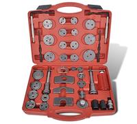Kit d'outils de repousse piston de frein 40 pièces en acier au carbone avec 26 adaptateurs, broches magnétiques, clés hexagonales dans une mallette robuste pour le service de freinage sur voitures