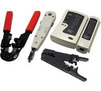 Kit d'outils de réseau Logilink avec sac, 4 pièces