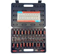 Kit d'outils de retrait borne avec embouts en acier inoxydable, ensemble d'éjection terminal, outil connecteur fil, kit libération d'extracteur broche for outils et équipements réparation automobile