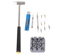 Kit d'outils de retrait de bracelet de montre en métal de haute qualité avec broches interchangeables pour plusieurs modèles et sac de transport portable Outils de bricolage pour la réparation de