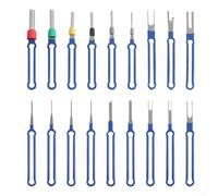 Kit d'outils de retrait de broches de connecteur électrique 18 pièces pour connecteurs de faisceau de fils avec poignées à joint torique pour un retrait sûr et efficace des broches